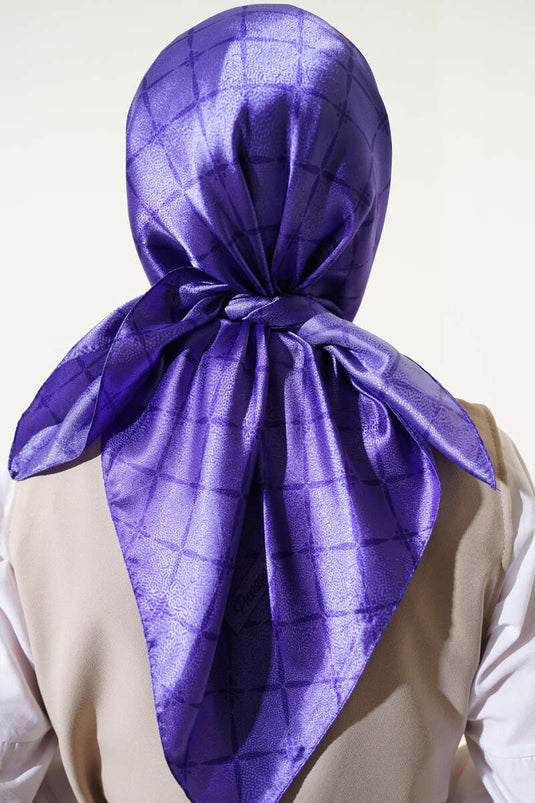 Picasso Kumlu Jakar Eşarp Lavanta