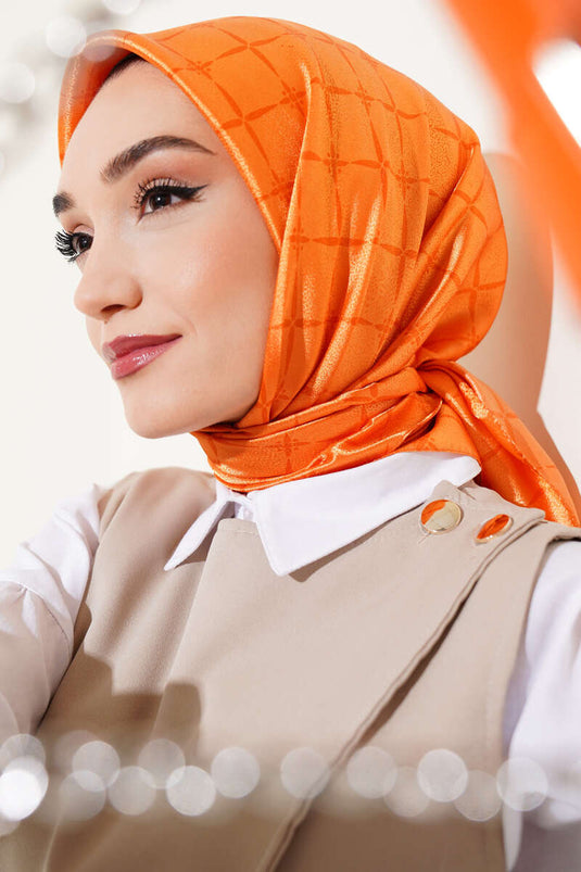 وشاح بيكاسو جاكار رملي برتقالي