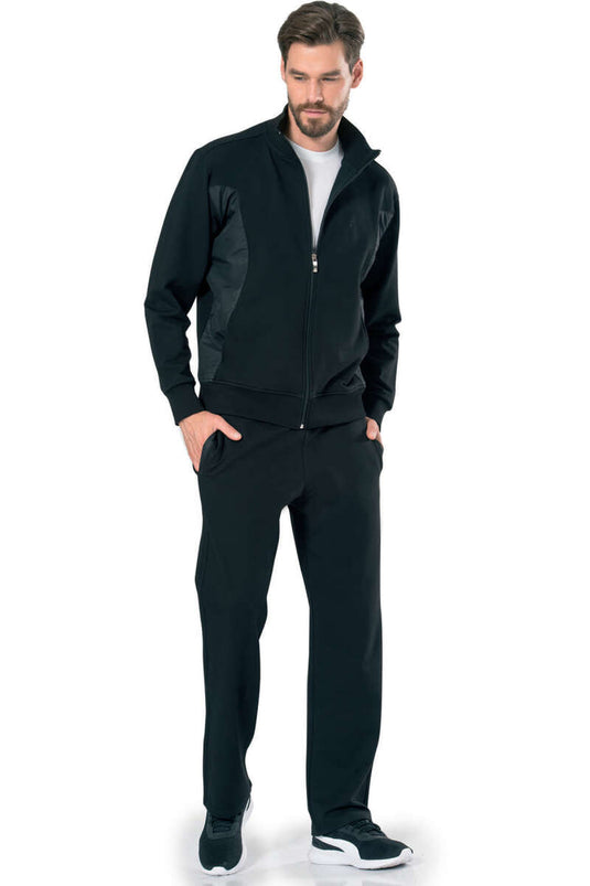 طقم بدلة رياضية رجالية بيير كاردان أسود
