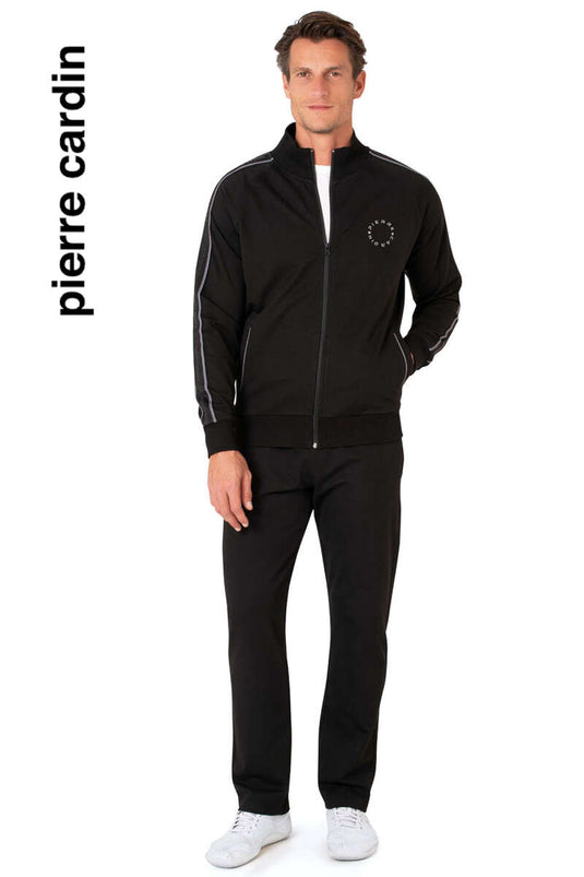 Ensemble de survêtement pour homme Pierre Cardin avec inscription Yaka, noir