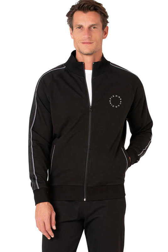 Ensemble de survêtement pour homme Pierre Cardin avec inscription Yaka, noir