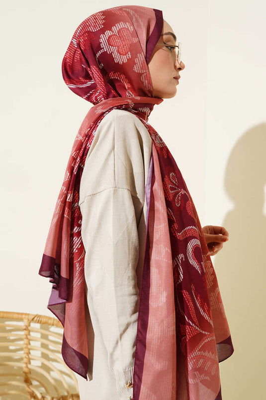 Carreau de châle à motif cachemire pixelisé