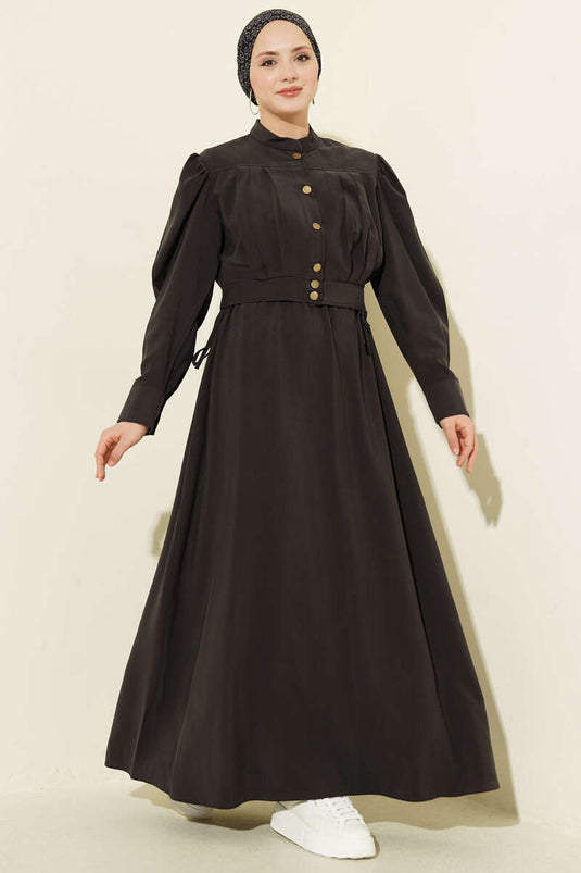 Black Pile Detail Jumper Dress Set