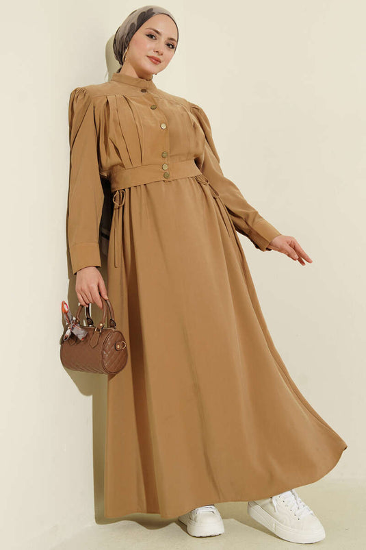 Kleid-Set mit Plüsch-Details, Ölwiesengrün