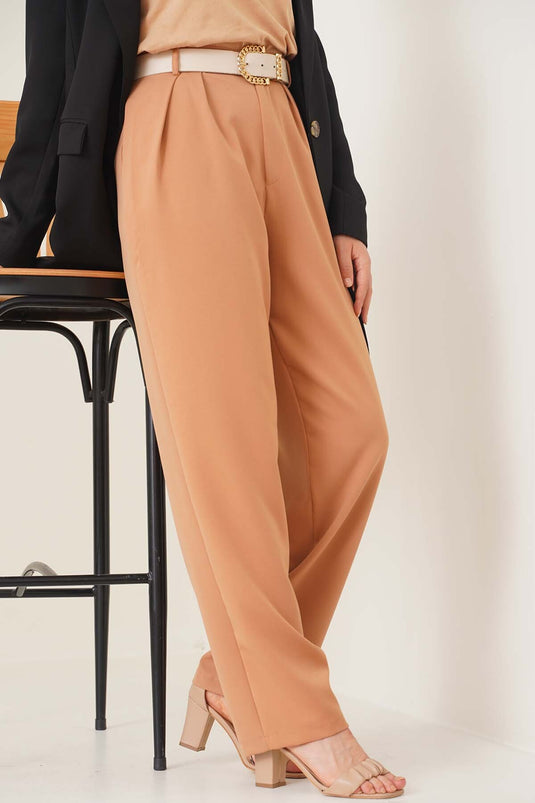 Pantalon Camel Plissé