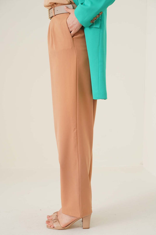 Pantalon Camel Plissé