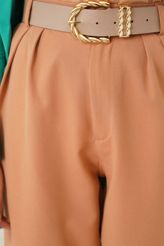 Pantalon Camel Plissé