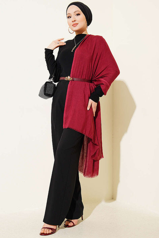 Pleated Buttoned Palazzo Pants Black
