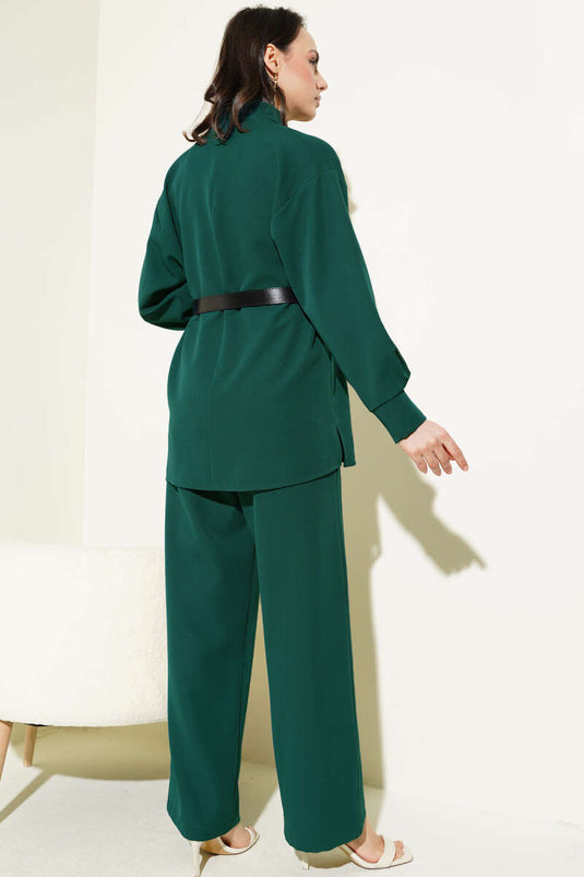 Pileli Kemerli Salaş İkili Takım Yeşil