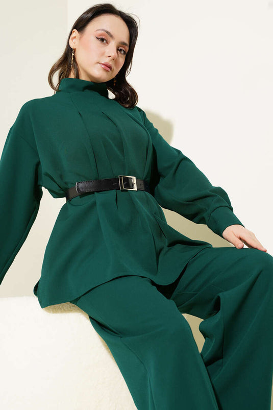 Pileli Kemerli Salaş İkili Takım Yeşil