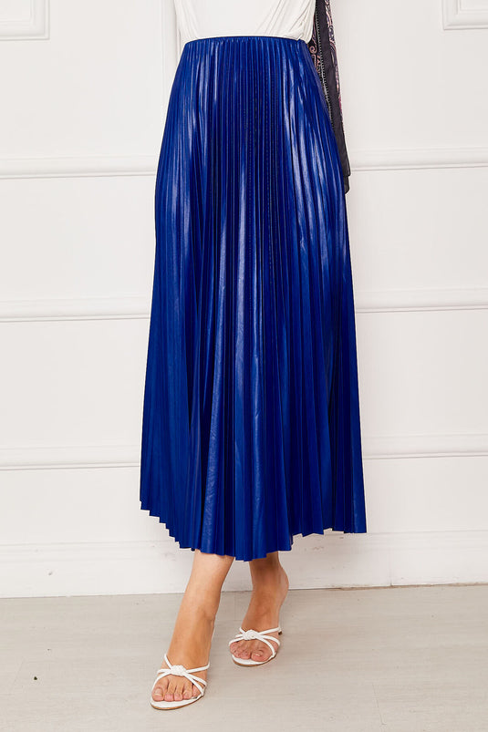 Jupe plissée à taille élastique en Saxe