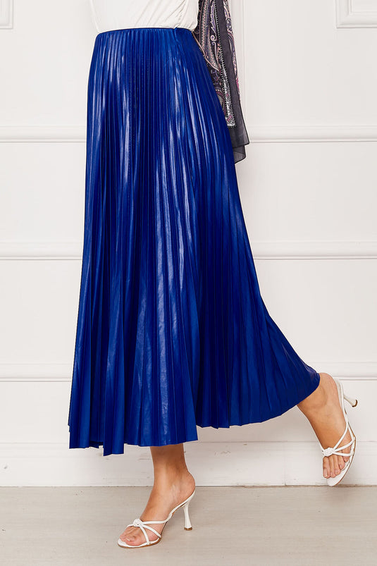 Jupe plissée à taille élastique en Saxe