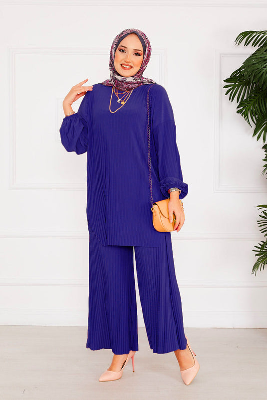 Ensemble hijab deux pièces plissé et confortable Saks