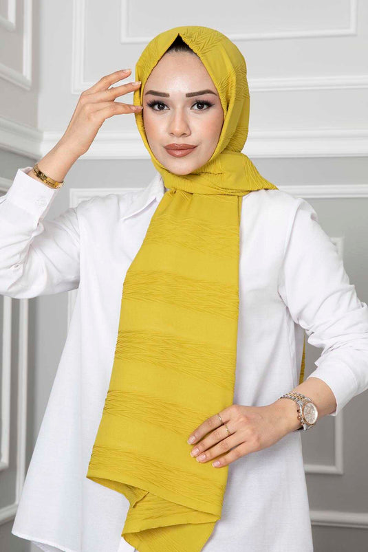 Pleated Shawl Mustard