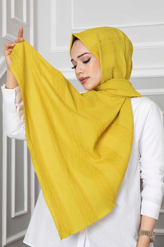 Pleated Shawl Mustard