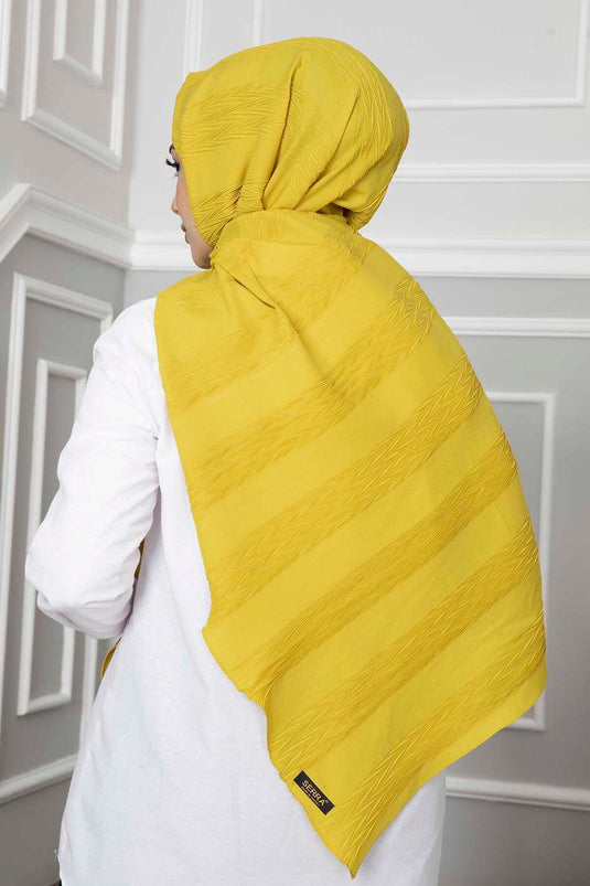 Pleated Shawl Mustard