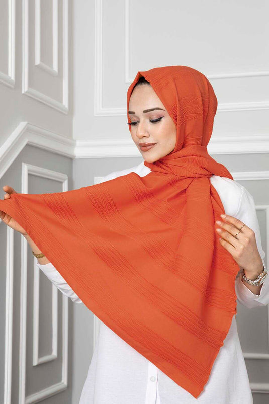 Plisseret sjal Granatæbleblomst