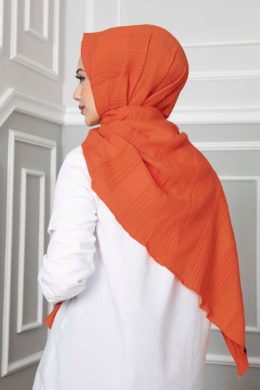 Plisseret sjal Granatæbleblomst