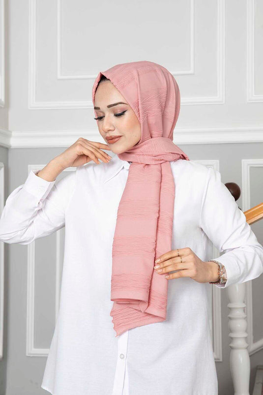 Scialle pieghettato in polvere