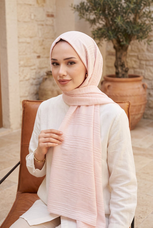 Mantón Plisado Rosa Viejo