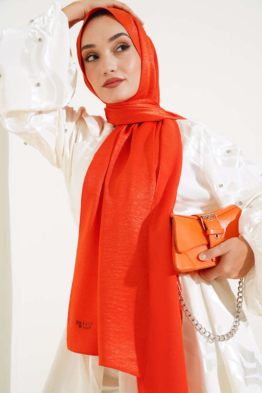 Châle à paillettes orange