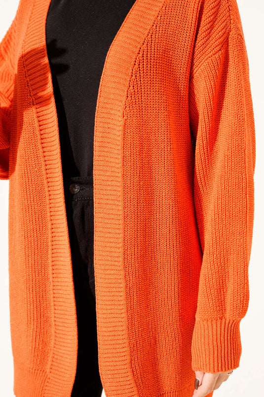 Gilet basique Rice Stitch orange