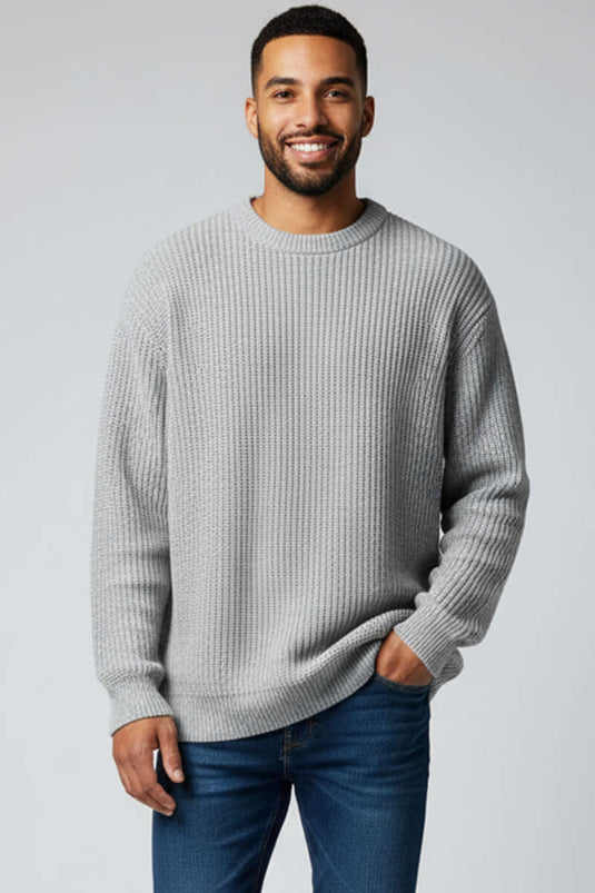 Pull homme Rice Stitch gris