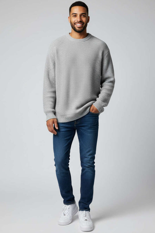 Pull homme Rice Stitch gris