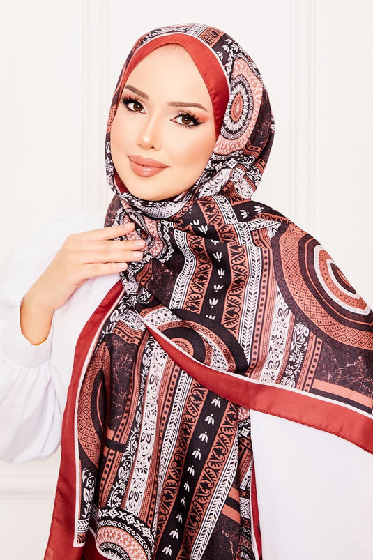 Plato Patterned Soft Shawl -15