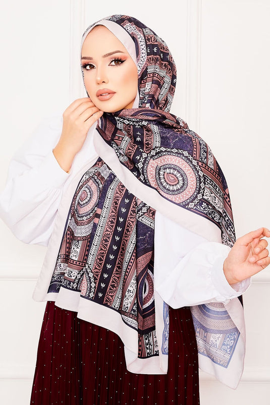 Plato Patterned Soft Shawl -18