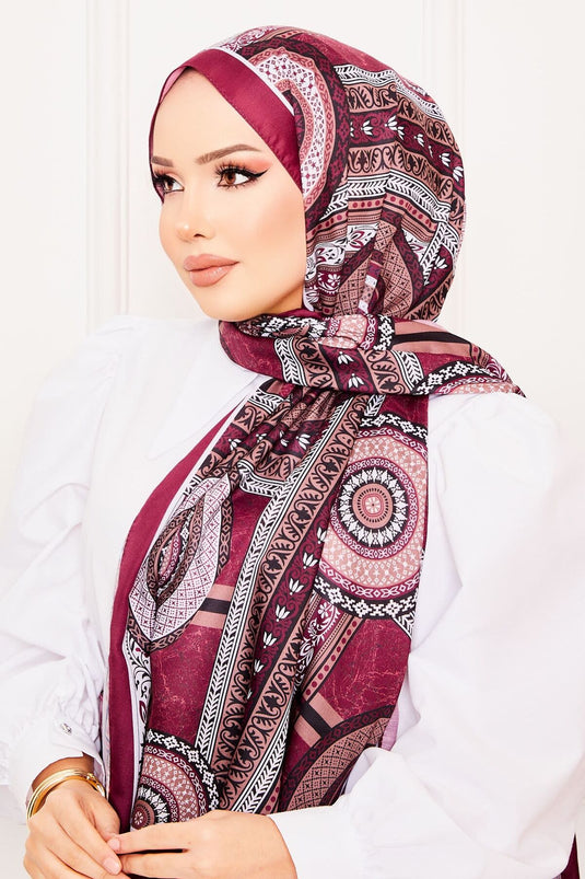 Plato Patterned Soft Shawl -17