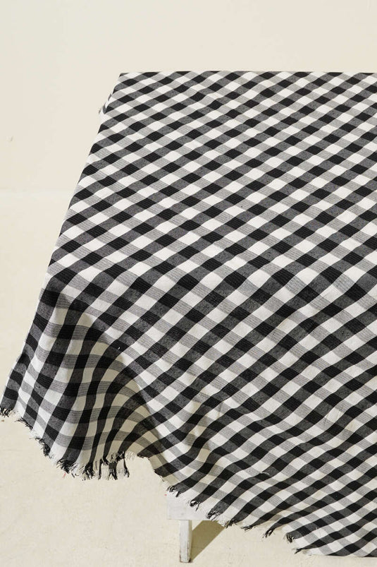 Couverture de pique-nique à carreaux blancs