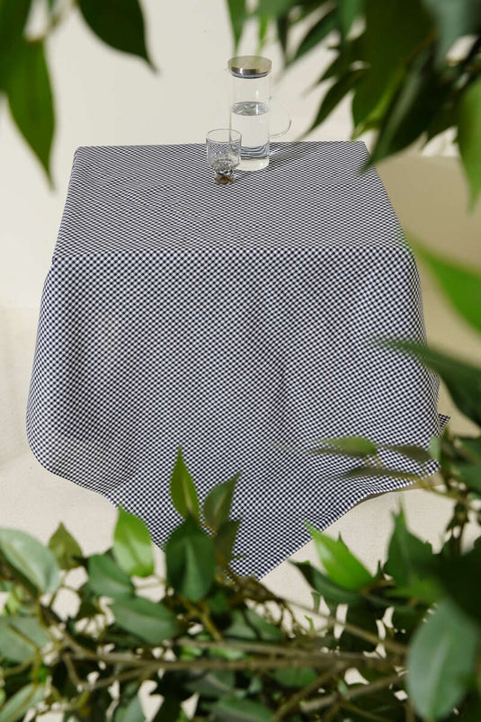 Karierte Picknicktischdecke, Marineblau