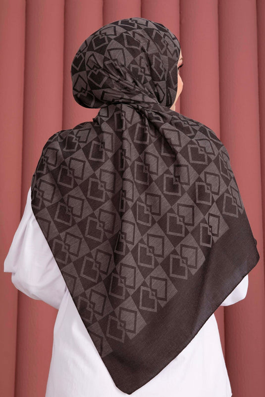 Premium Patterned Jacquard Shawl Series Bitter Coffee