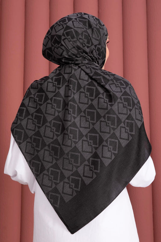 Premium Patterned Jacquard Shawl Series Smoke