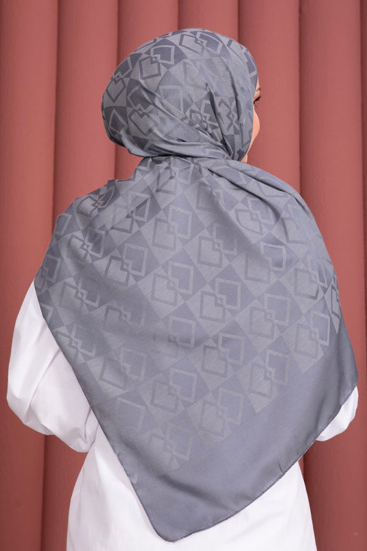 Premium Patterned Jacquard Shawl Series Gray