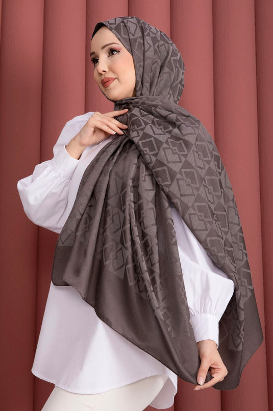 Série Premium Écharpe Jacquard Motif Vison