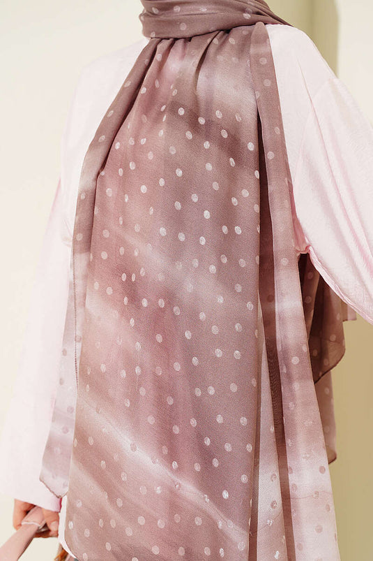 Polka Dot Gradient Scarf Latte