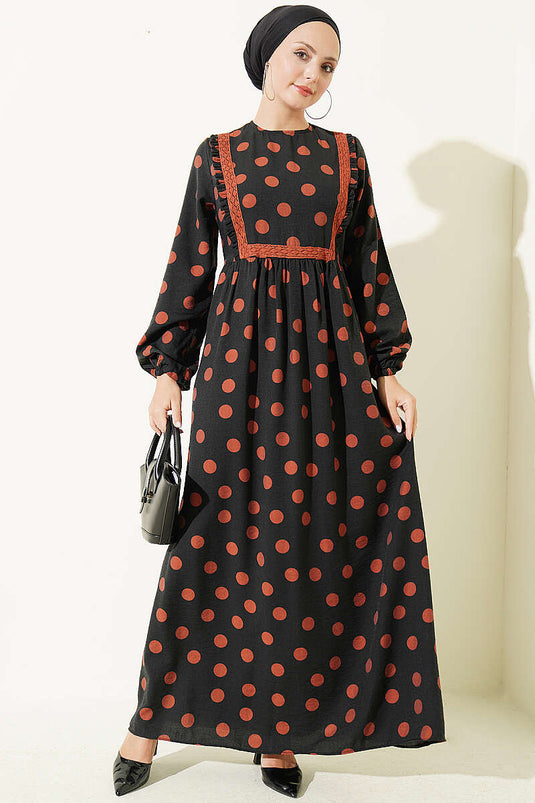 Robe À Volants À Pois En Terre Cuite