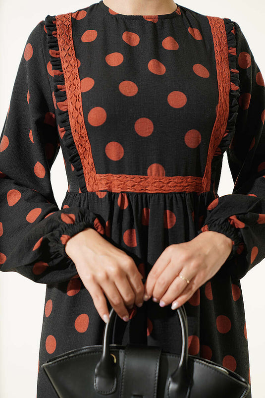 Robe À Volants À Pois En Terre Cuite