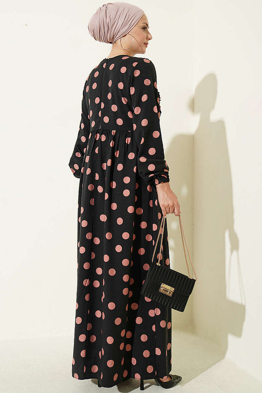 Rosa Rüschen Kleid Mit Punkten