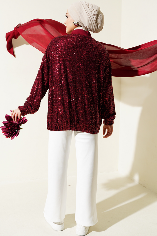 Pul Payet Zippered Jacket Burgundy