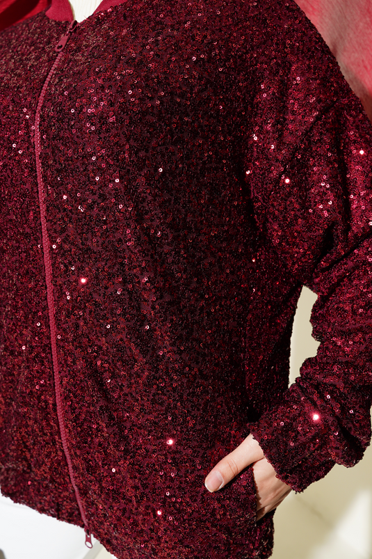 Pul Payet Zippered Jacket Burgundy