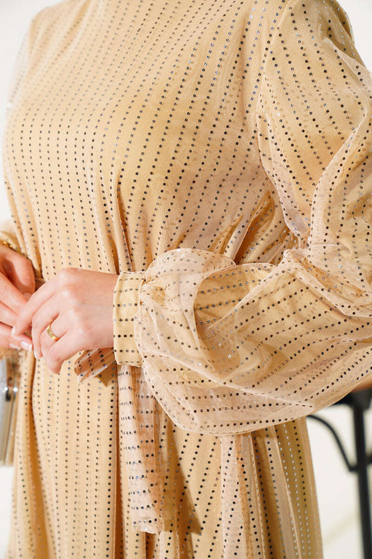 Pulli Cat Tulle Dress Camel