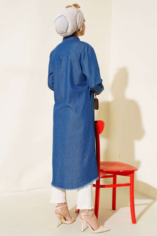 Fringed Denim Tunic Denim