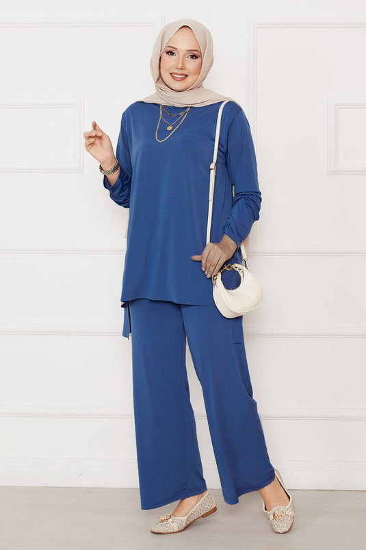 Salaş Rahat Kalıp İkili Sandy Takım İndigo