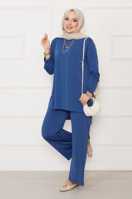 Salaş Rahat Kalıp İkili Sandy Takım İndigo