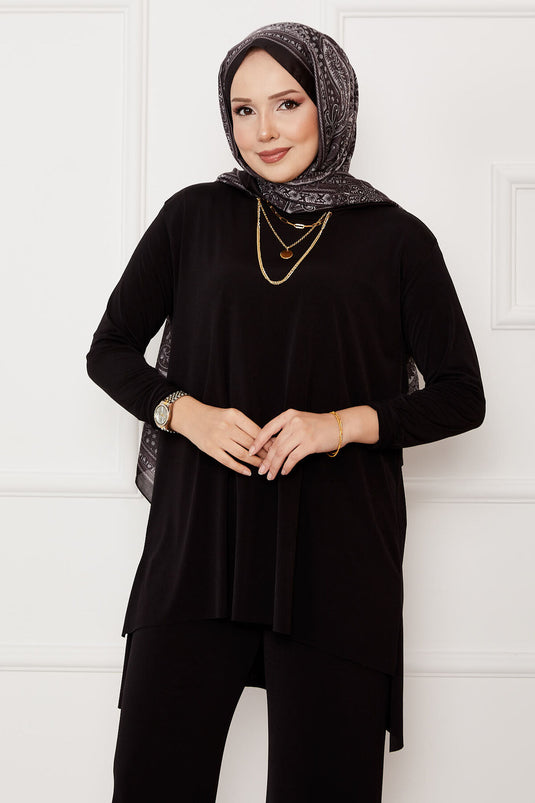 Salaş Rahat Kalıp İkili Sandy Takım Siyah