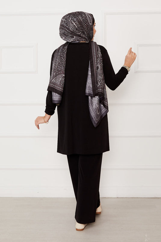 Salaş Rahat Kalıp İkili Sandy Takım Siyah