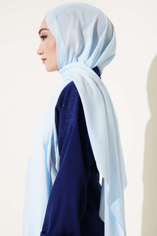 Rami Natural Shawl Baby Blue -178